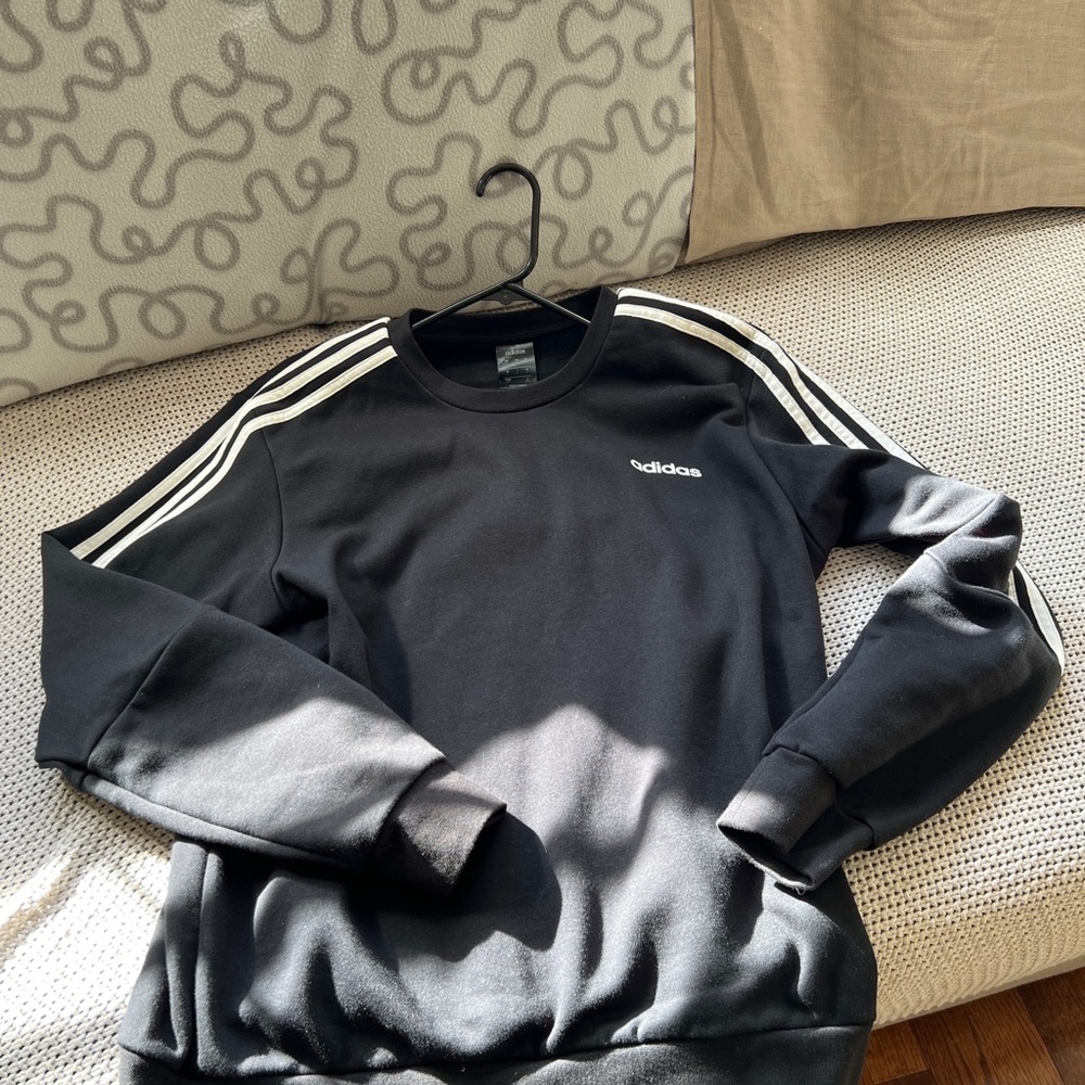 Adidas Men's Black Crewneck Sweater